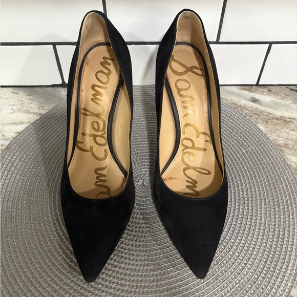 SAM EDELMAN Hazel Pump Black Suede Size 9 - Picture 6 of 13